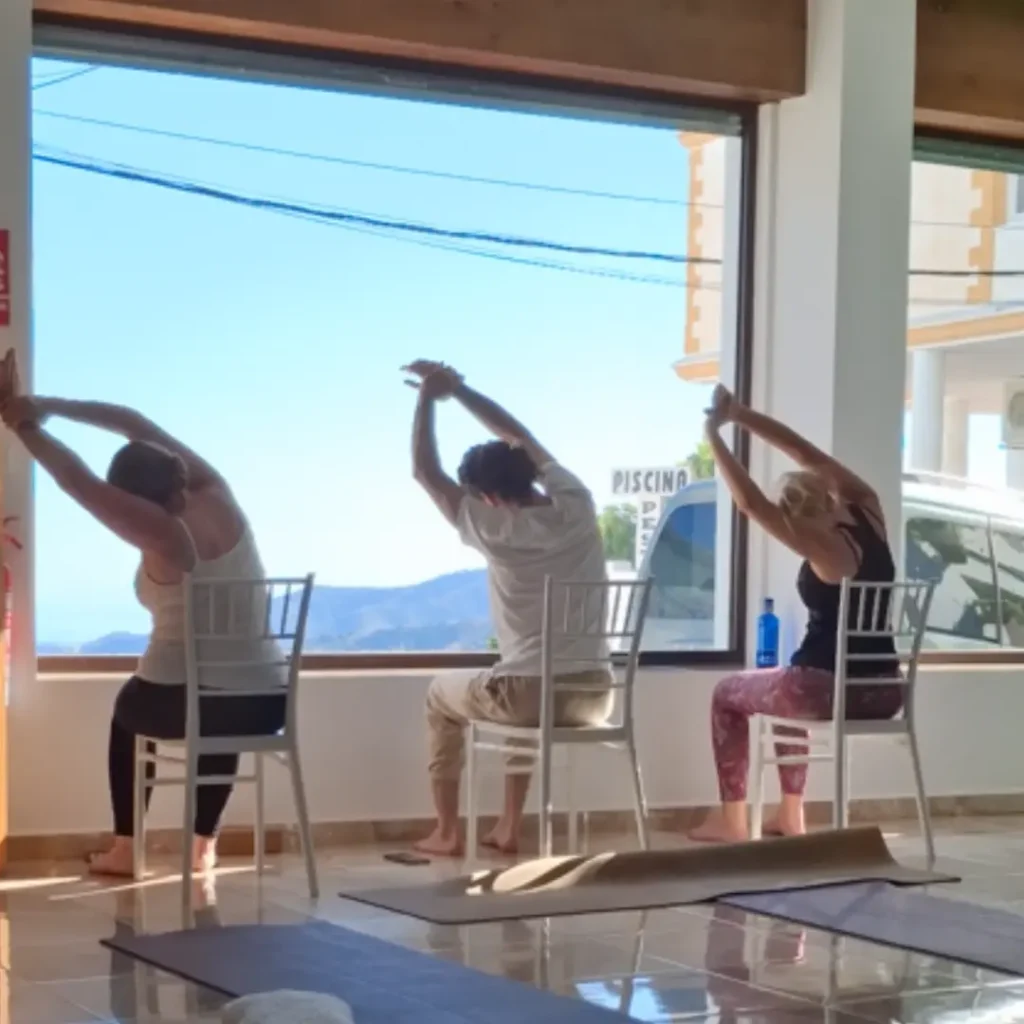 alumnos en Yoga de silla